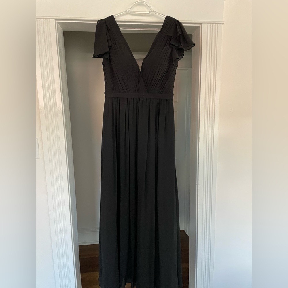 Azazie black bridesmaid dress